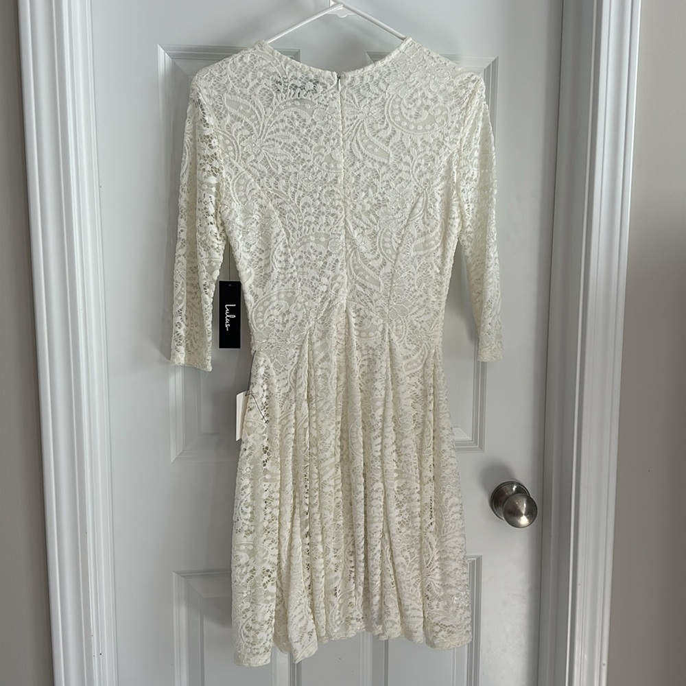NWT Lulu's Ivory Lace Dress - Picture 6 of 7